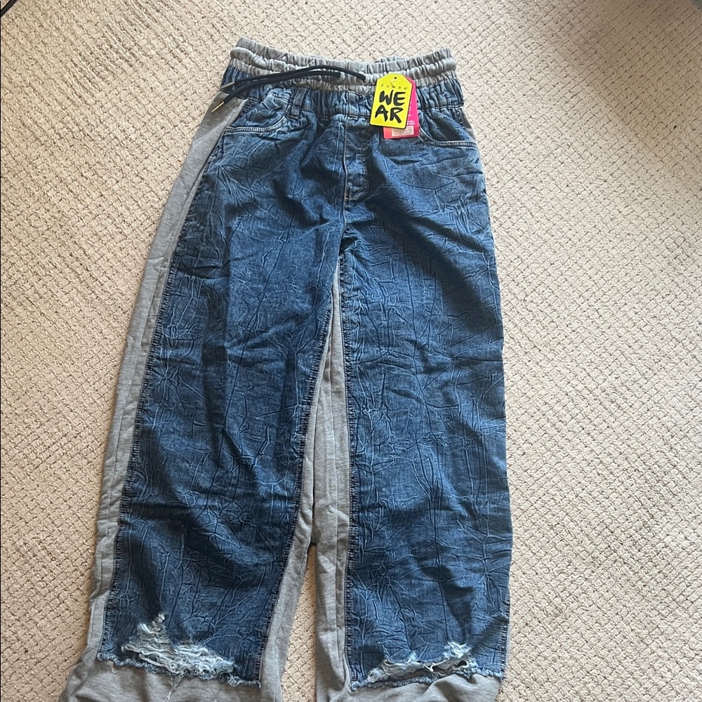 Blue Jean Denim Sweatpants